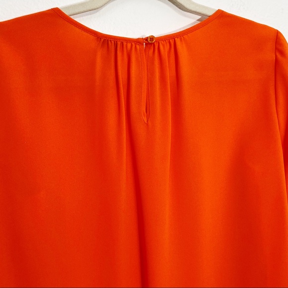 Cremieux Orange Long Sleeve Blouse Size XS - Picture 5 of 6